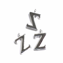 再次上架 [2 件] Capital Z Mincho 銀色吊飾首字母 第2張的照片
