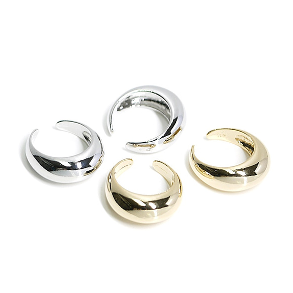 新款[1 piece]圓形銀戒指，具有圓滑感和圓感 第4張的照片
