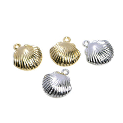 新品[2件]海貝殼圖案銀飾，零件 第4張的照片