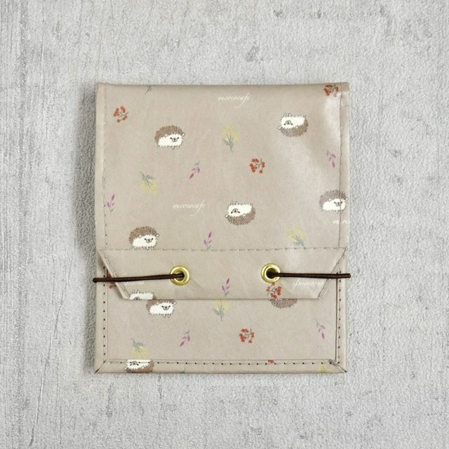 ハリネズミさんの薄さ３mm極薄財布  グレージュ