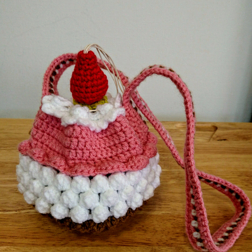 Katie カップケーキデザイン かごバッグ Katie かごバッグ カップケーキモチーフ