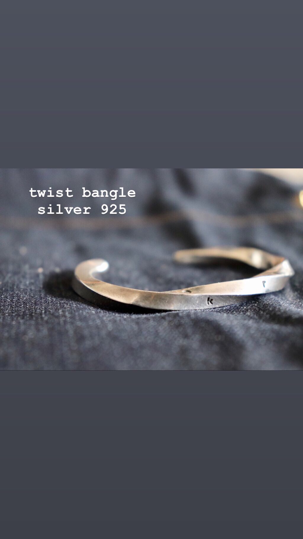 twist bangle 鏡面仕上げ Geek&Freak silver 受注生産