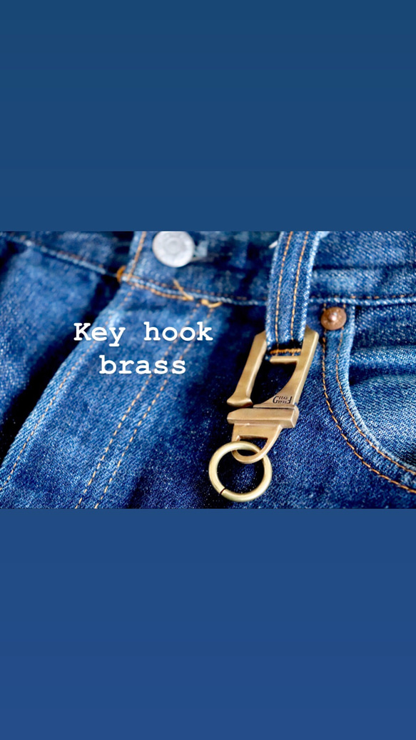 Key hook マット仕上げ Geek&Freak brass 受注生産 1枚目の画像