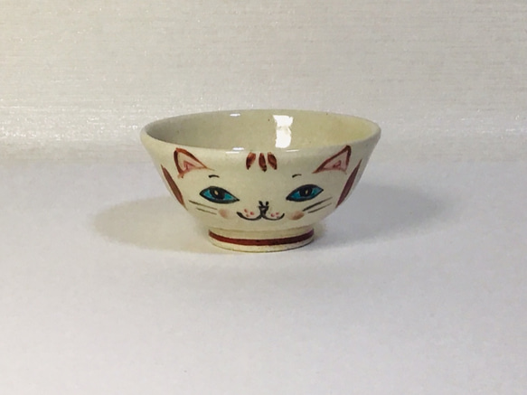 13 小さな猫こけし飯碗　茶 1枚目の画像