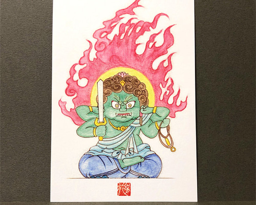 最強‼ 不動明王 特製アクリル額入り御姿札 最強‼ 不動明王 特製