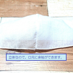 布マスク＋αの安心を♪コットン使用立体型インナーマスク（４種の素材ランダム６枚組） 4枚目の画像