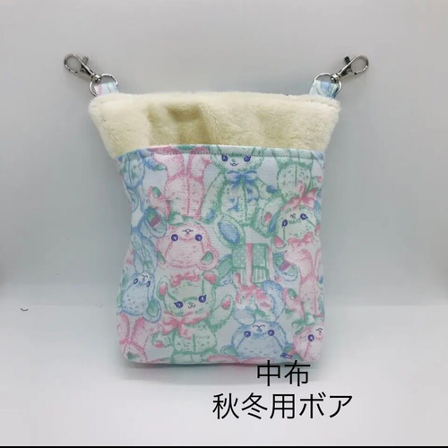 フクモモちゃん苺のなでなで巾着ポーチ フクモモちゃん苺のなでなで巾着ポーチ