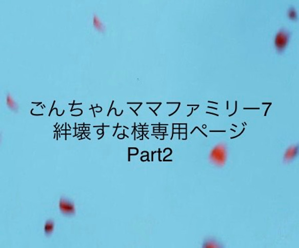 ごんちゃんママファミリー7絆壊すな様専用ページ《Part2》 1枚目の画像