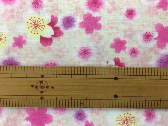 108×50★和柄★桜柄★白地ににピンク 2枚目の画像