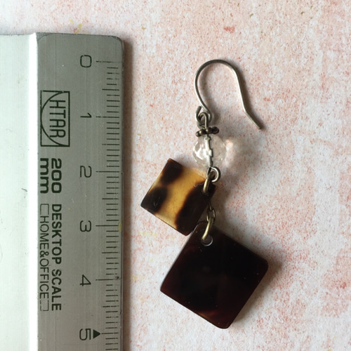 本べっ甲ピアス・ダブル【イヤリングに取替え無料】 ピアス  