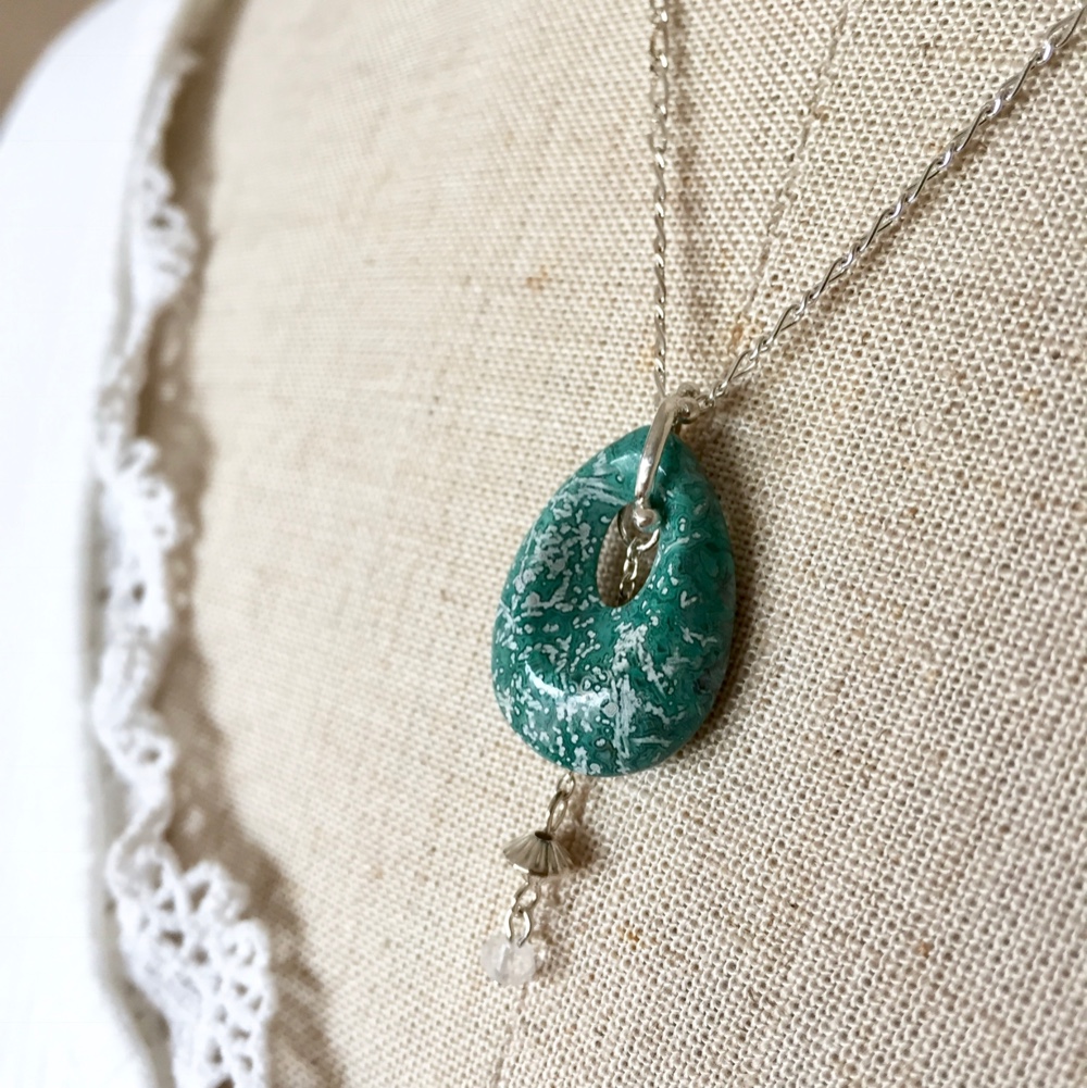 めのうネックレス・シルバー【現品限り】