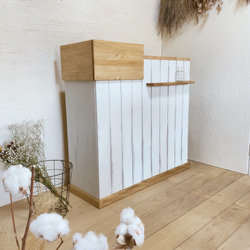 na258.レジカウンター おしゃれ 木 受付カウンター レジ台 ホワイト 白