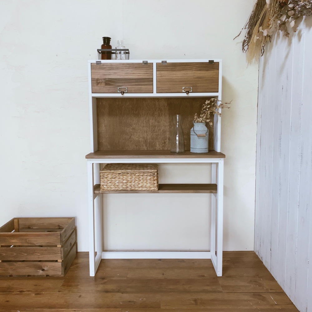 na144. H1300㎜ キッチンボード　カップボード　扉付き　収納　オーダー　サイズ変更　完成品