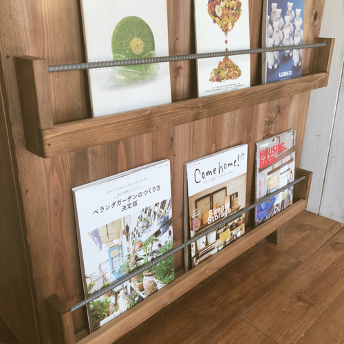 レジカウンター、マガジンラック na213. マガジンラック付きカウンター アイアン 受付カウンター レジ