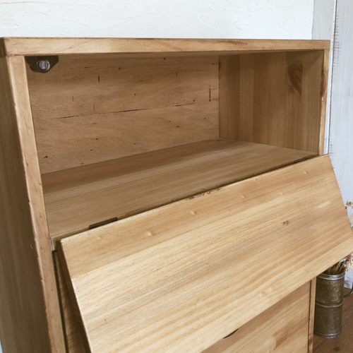 na233. 2WAY 3段キャビネット ナチュラル 扉 収納 キャビネット 木製