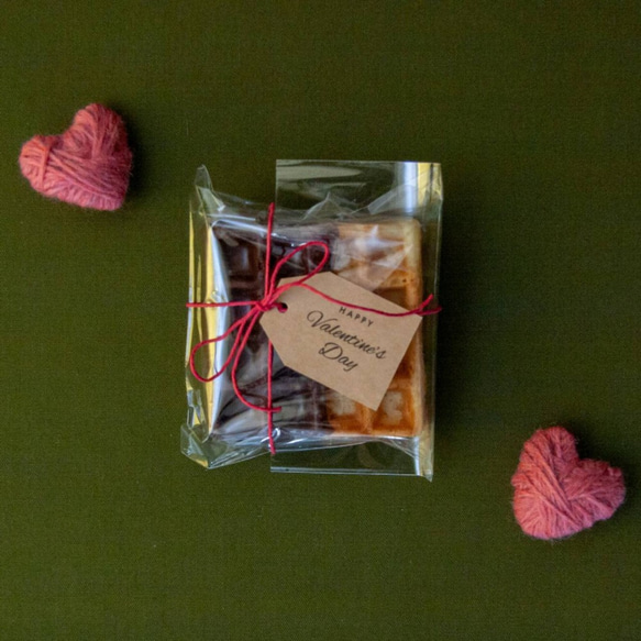 バレンタイン用リエージュワッフル（チョコレート）5個セット 1枚目の画像