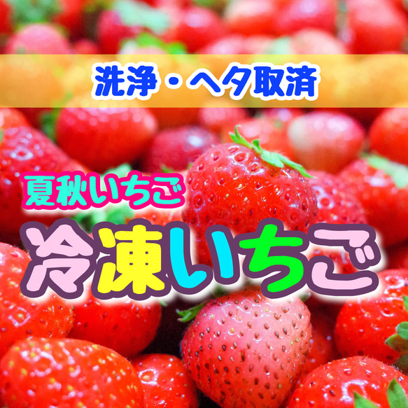 冷凍夏秋いちご【１ｋｇ】（送料込　※別途沖縄） 1枚目の画像