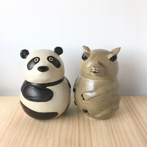 パンダ 立体ふたもの ＜一点物＞ その他キッチン小物 8×8=64 通販