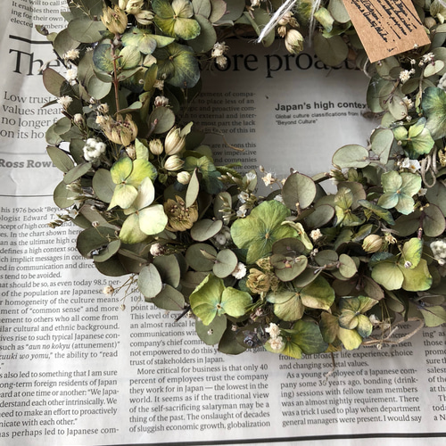 ドライフラワー リース① リース 楪〜yuzuriha〜 通販 5853903｜Creema