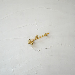 カモミールブローチ　植物アクセサリー真ちゅう 4枚目の画像