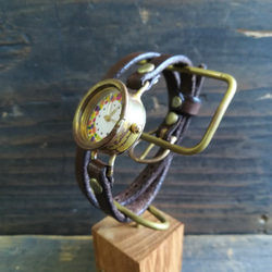 カラフルリースの二重巻き腕時計【受注製作】 3枚目の画像