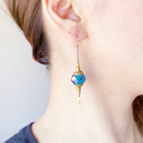 14kgf トルコランプ風 ピアス（イヤリング変更可） ピアス（フック