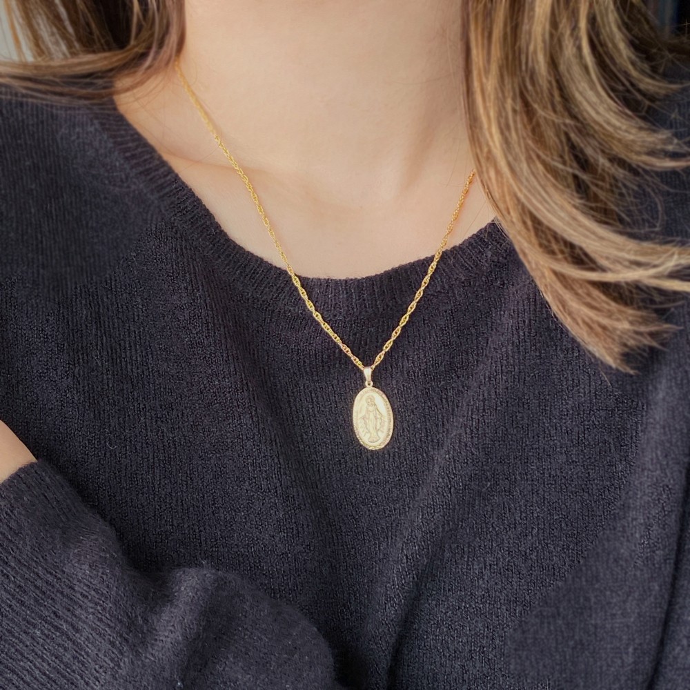 14kgf メダイ × ロープチェーン ネックレス