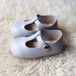 淺灰色女童鞋 瑪莉珍 嬰兒鞋 學步鞋 周歲照 週歲禮物 花童鞋 女寶寶童鞋 第3張的照片