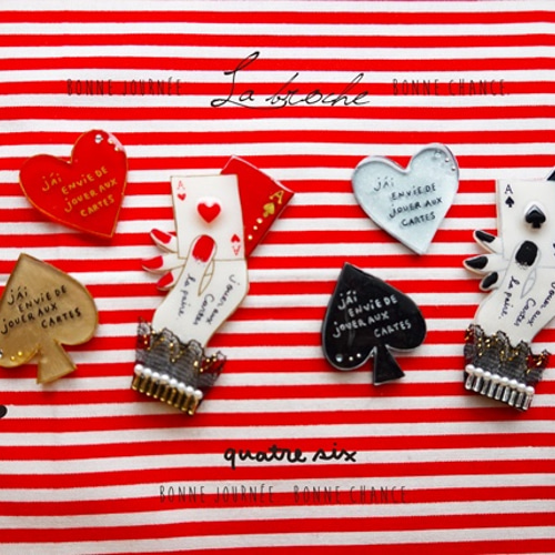 トランプ＆ポーカーLOVERのブローチセット ブローチ quatresix