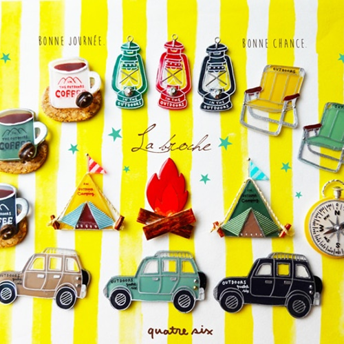 えらべる☆キャンプLOVERのブローチセット ピンバッチ quatresix 通販