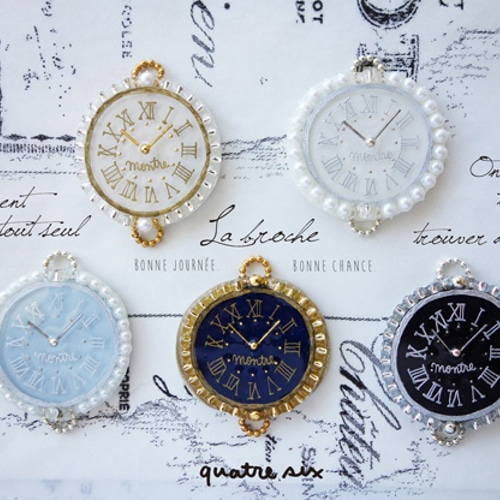 レディの懐中時計のブローチ☆ ブローチ quatresix 通販 2680239