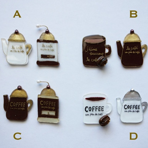 コーヒーLOVERのピンバッジセット☆une ブローチ（メンズ