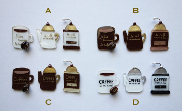 コーヒーLOVERのピンバッジセット★une 2枚目の画像