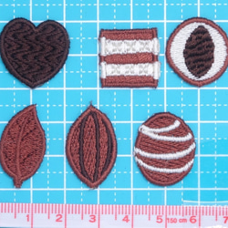 チョコレートのワッペン　６種類　 2枚目の画像