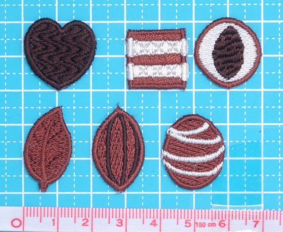チョコレートのワッペン　６種類　 2枚目の画像