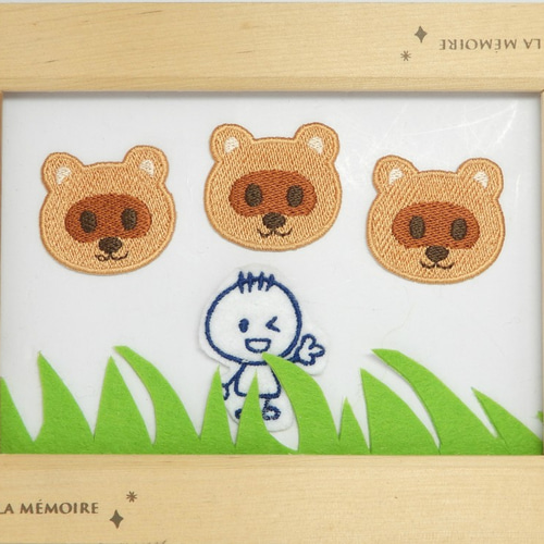 たぬきのワッペン ［動物シリーズ］ ワッペン・アップリケ けむ＆てと