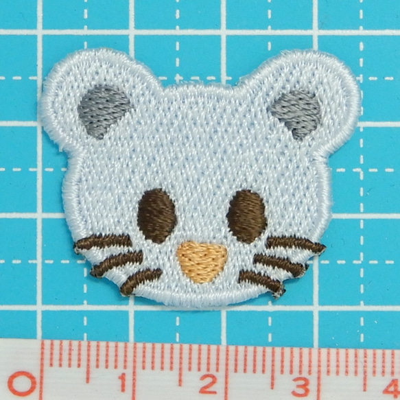 ねずみのワッペン刺繍　［動物シリーズ］　 3枚目の画像