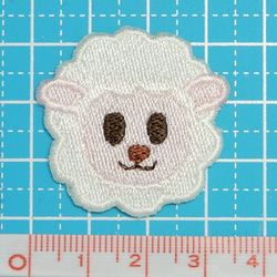 ひつじのワッペン刺繍　［動物シリーズ］　 2枚目の画像