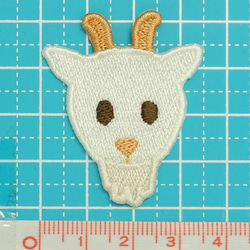 やぎのワッペン刺繍　［動物シリーズ］　 2枚目の画像