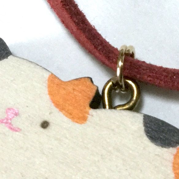 ハコ座り猫ちゃんのバッグチャーム（三毛）桜猫 4枚目の画像