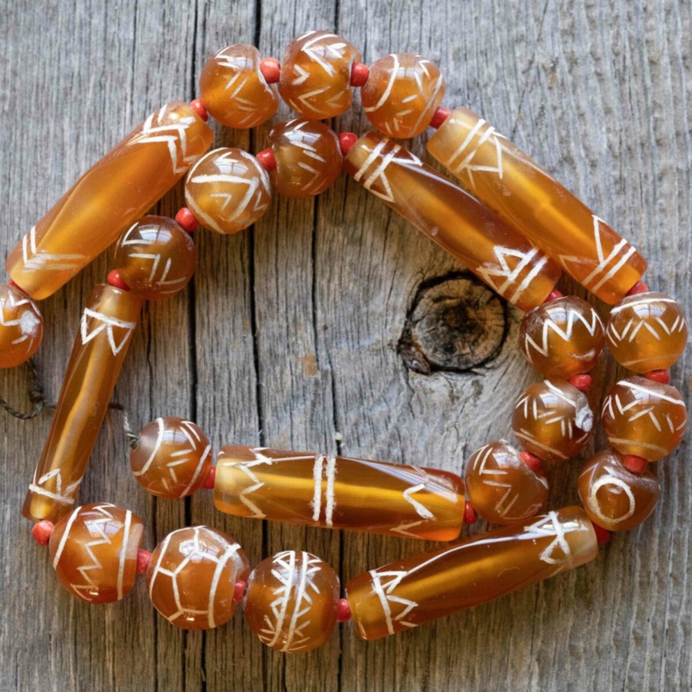 *Agate carving Bohemian beads 7,400円