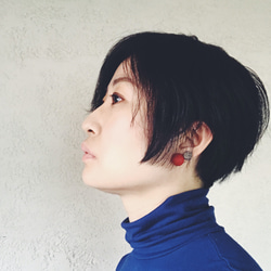 ◆Leather petit pierce 1枚目の画像