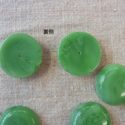 Vintageカボション アップルグリーン(2pcs) 2枚目の画像