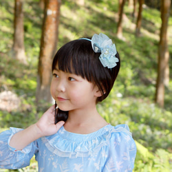 手工兒童髮箍 藍色洋桔梗 第2張的照片