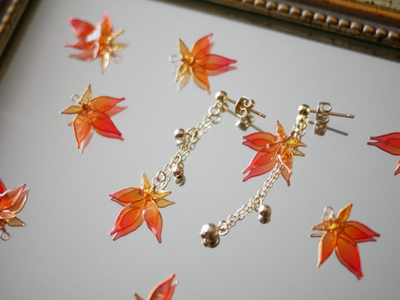 特集掲載＊ 紅葉 ピアス／イヤリング ピアス（フック・チェーン