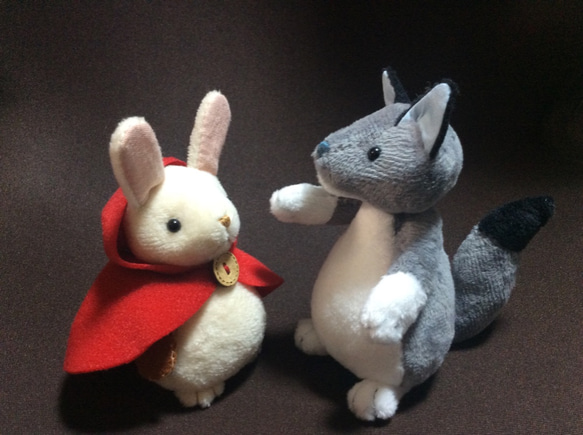 狼と赤ずきんうさぎ ※受注製作 ぬいぐるみ ikuko 通販 10399668