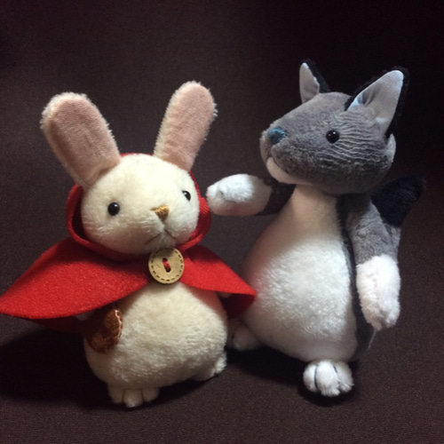 狼と赤ずきんうさぎ ※受注製作 ぬいぐるみ ikuko 通販 10399668
