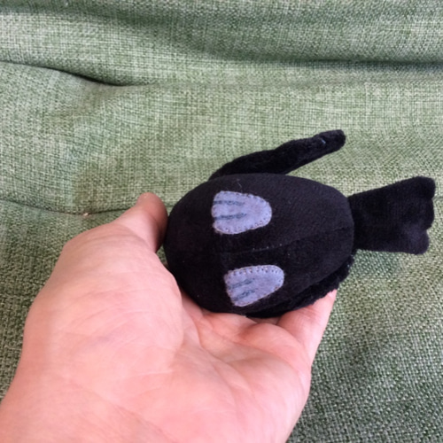 スパンキッシュクロウ　ぬいぐるみ　ハンドメイド　Re'BEAR カラス スパンキッシュクロウ ぬいぐるみ ハンドメイド Re'BEAR カラス Re