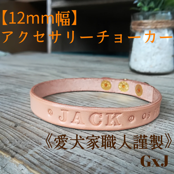 ⭐SALE⭐★安心素材☆しなやか☆栃木レザー★12mm幅☆ハイエンドモデル★アクセサリーチョーカー★ 1枚目の画像