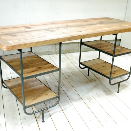 mixt model □1500×580×710 アイアン古材デスク-2□ type1 机・デスク